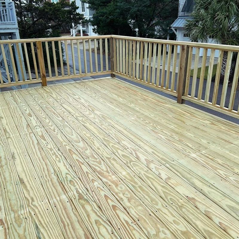Large elevated deck build